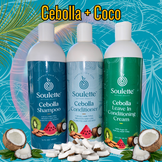 ENVÍO GRATIS - Champú, Acondicionador, leave in- Cebolla aroma a Coco