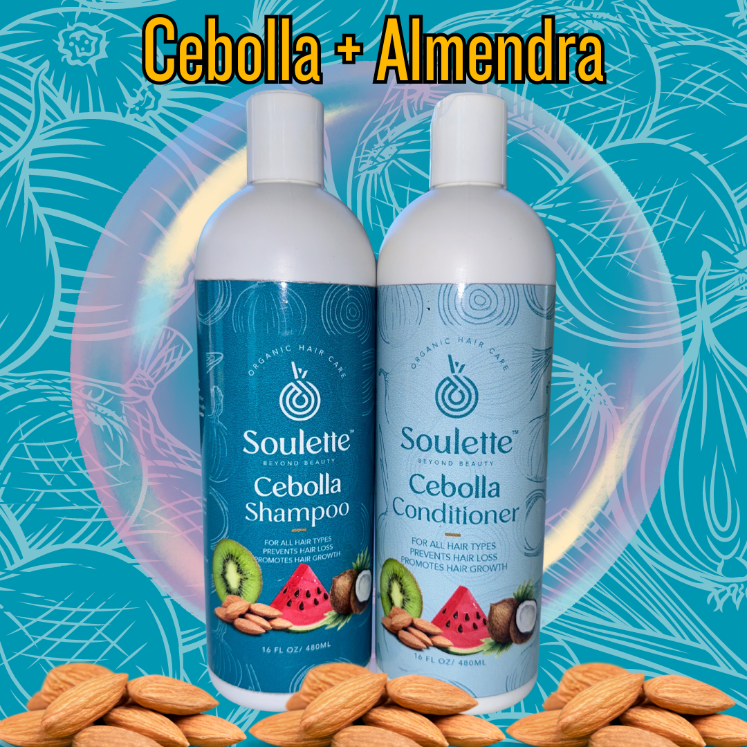 ENVÍO GRATIS - Champú y acondicionador- de Cebolla aroma Almendra