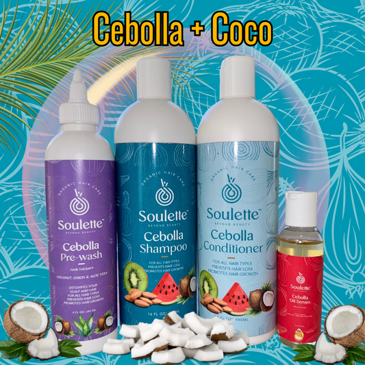 ENVÍO GRATIS - Mascarilla, Champú, Acondicionador, oil serum- de Cebolla con aroma a Coco